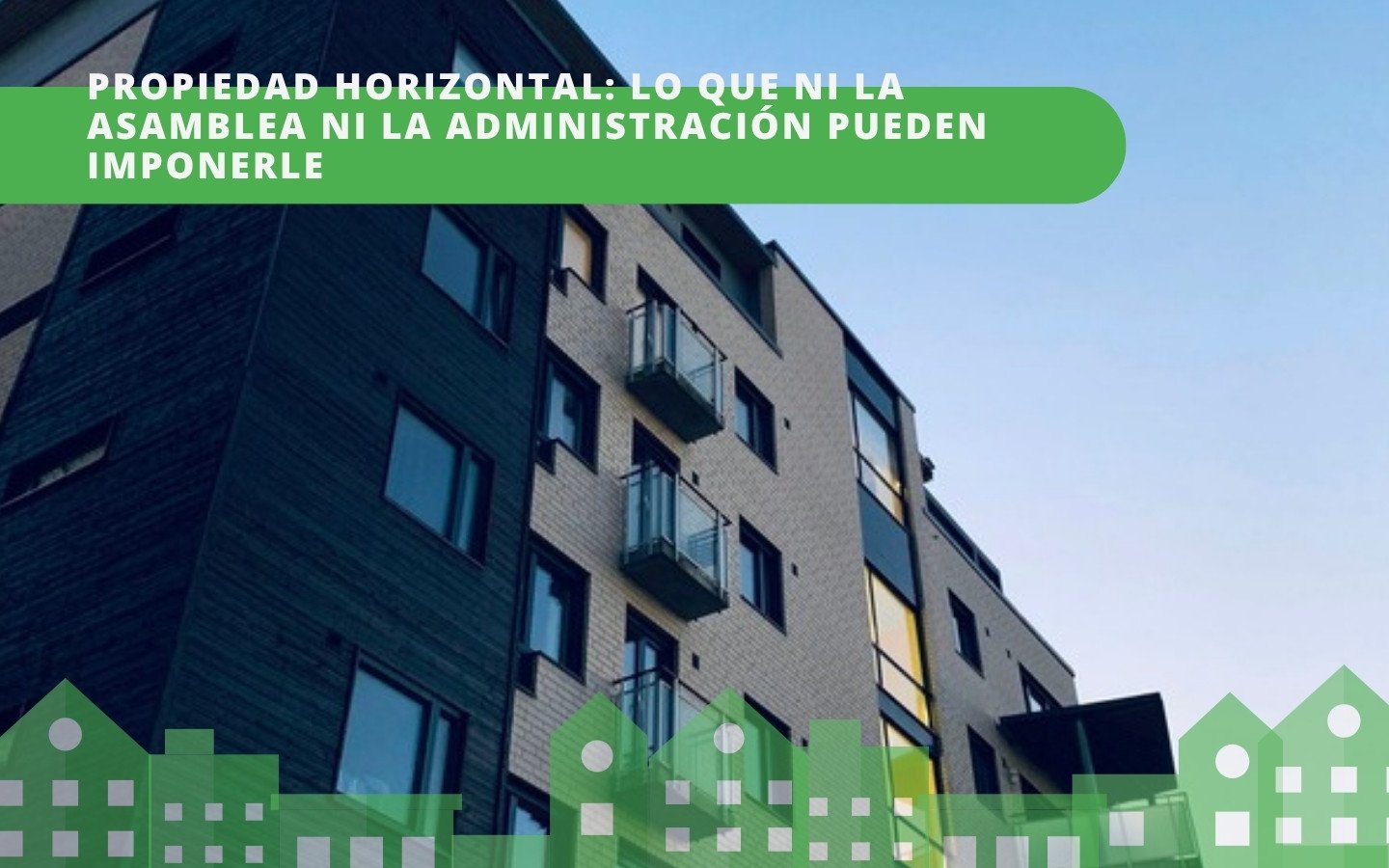 Fachada de conjunto residencial moderno con balcones — derechos en propiedad horizontal Colombia