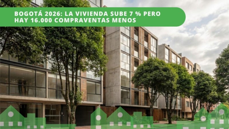 Edificios de apartamentos modernos en Bogotá, Colombia — mercado inmobiliario 2026