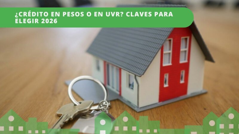 Llaves de apartamento nuevo — crédito hipotecario en pesos o UVR Colombia 2026